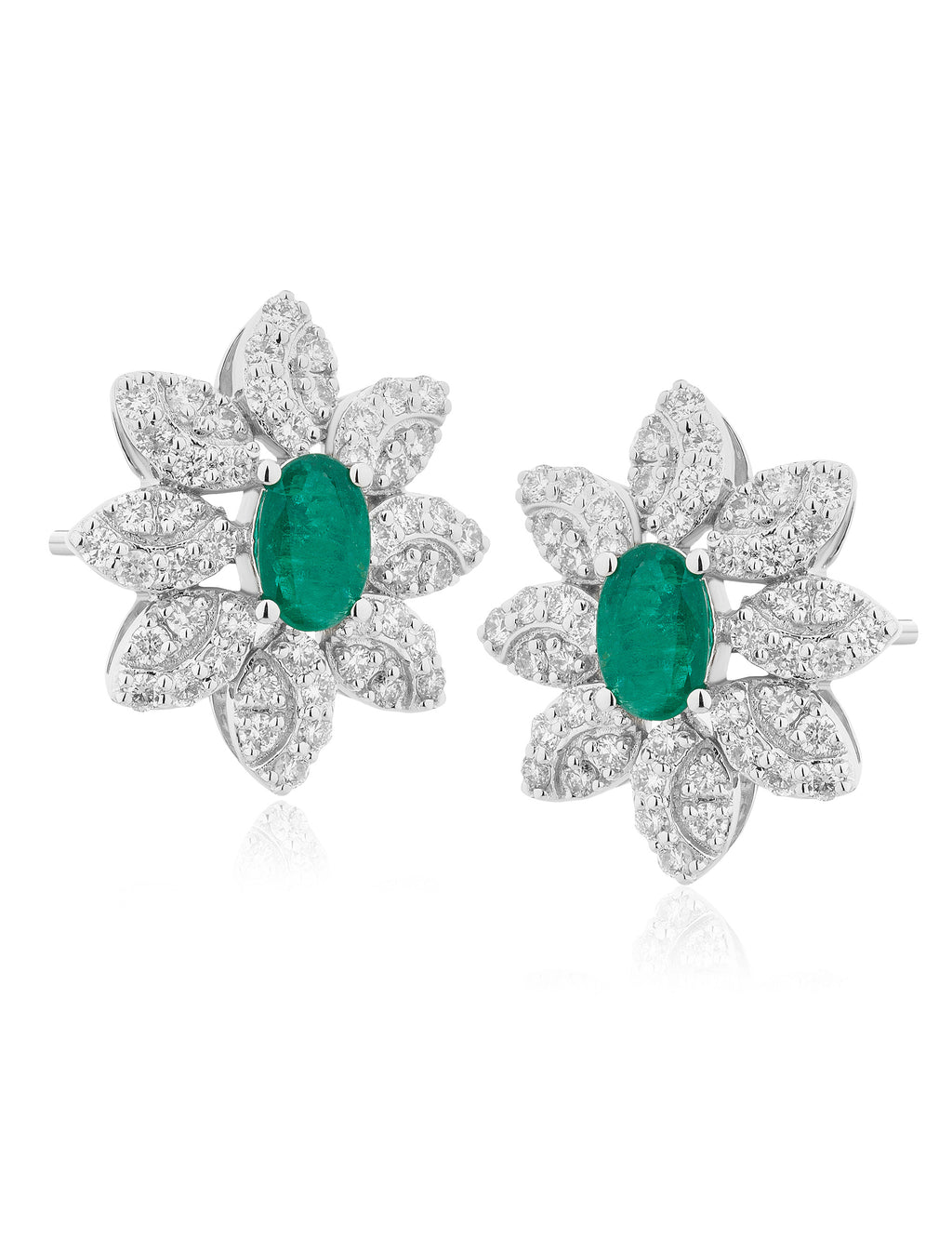 Emerald and  Diamond Earring