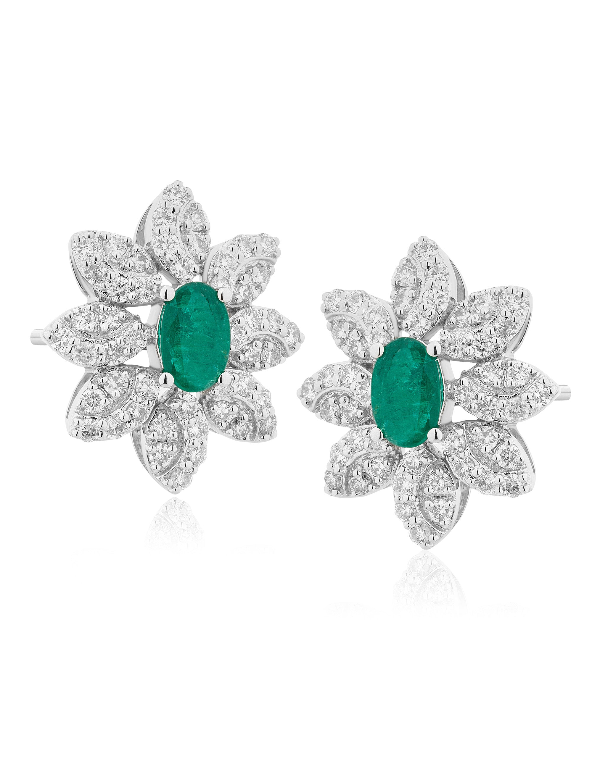 Emerald and  Diamond Earring
