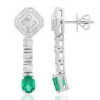 Emerald and Diamond Earring