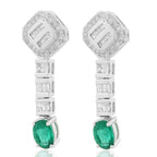 Emerald and Diamond Earring