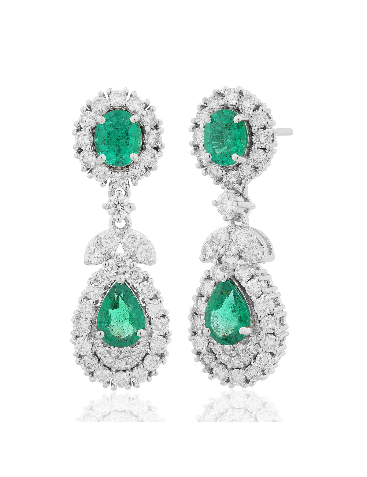 Emerald and Diamond Earring
