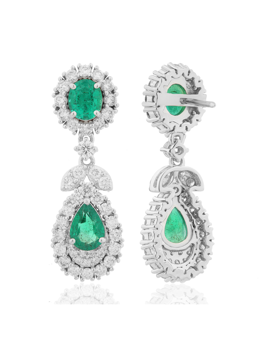 Emerald and Diamond Earring