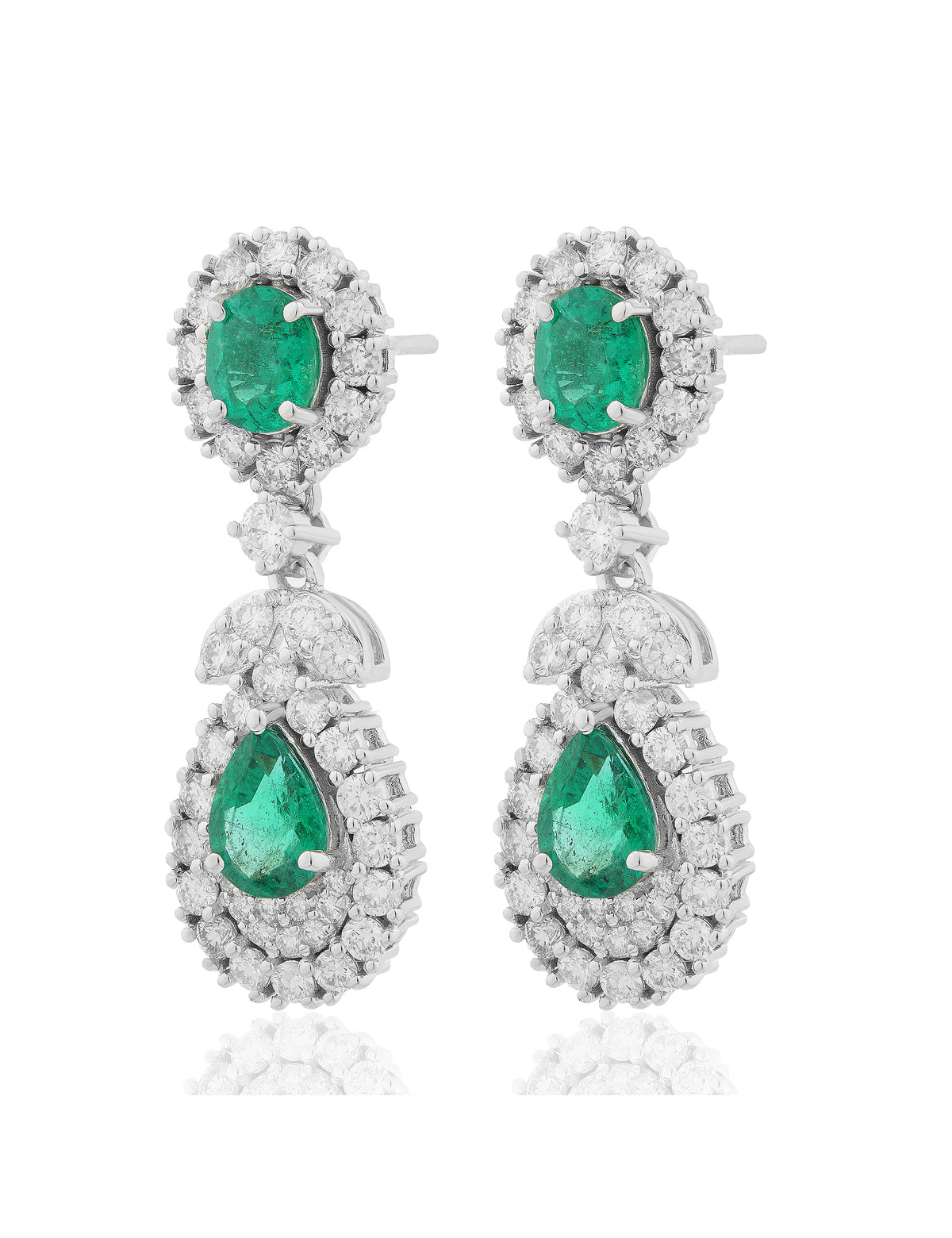 Emerald and Diamond Earring