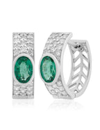 Emerald and Diamond  Earring