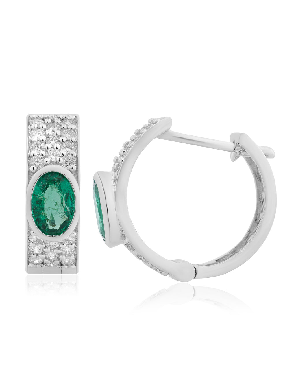 Emerald and Diamond  Earring
