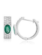 Emerald and Diamond  Earring