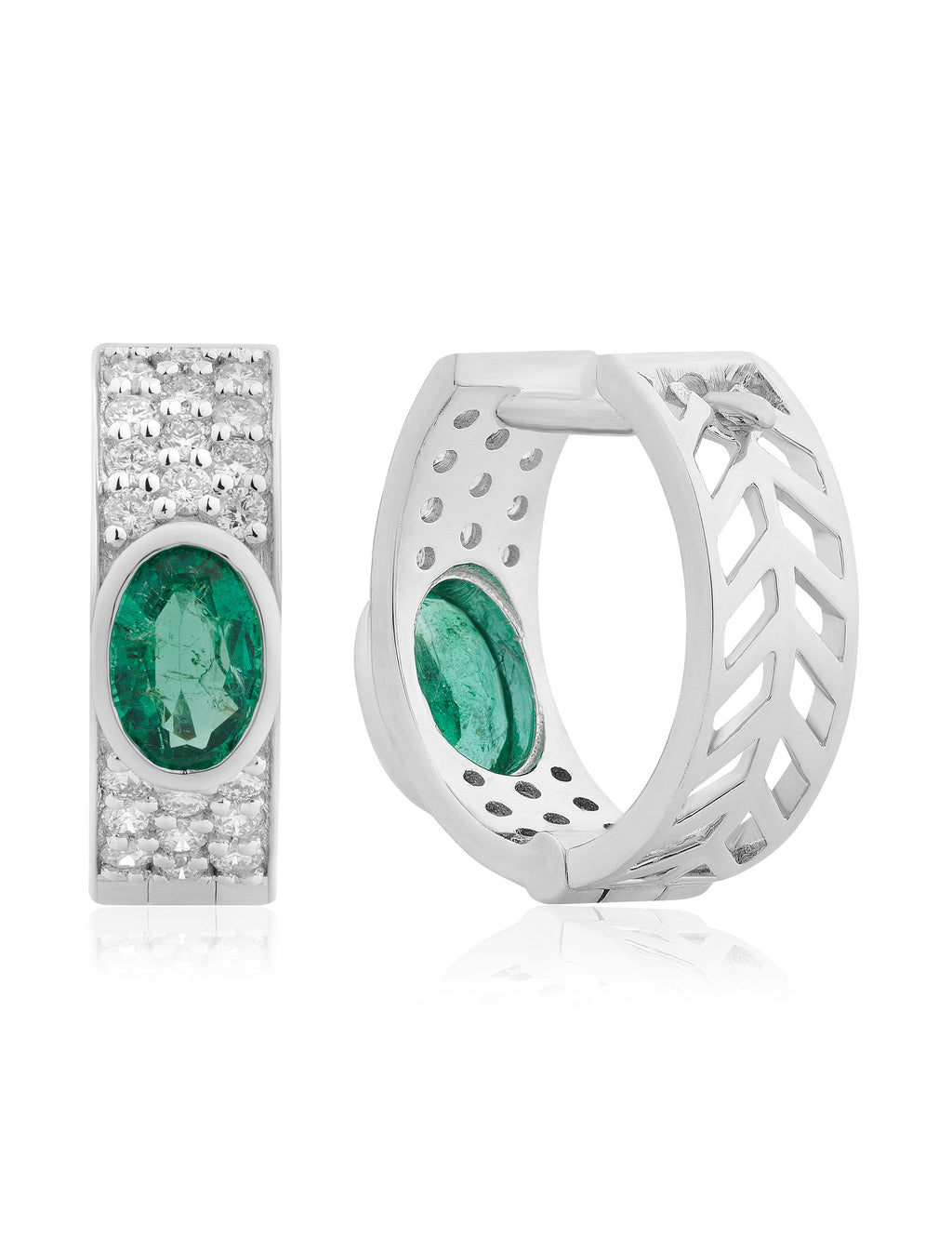 Emerald and Diamond  Earring