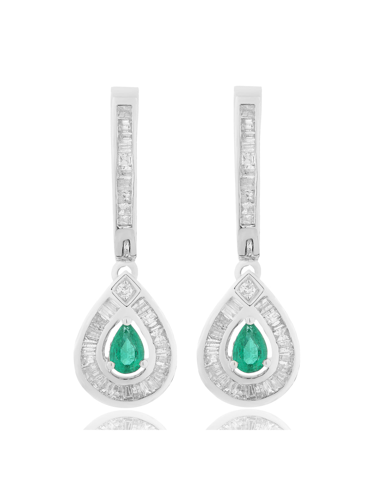 Emerald and Diamond Earring