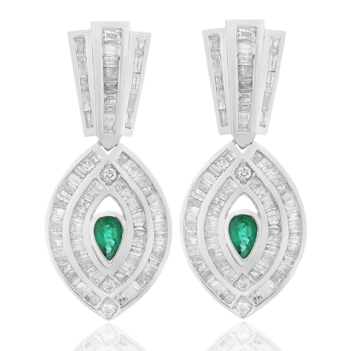Emerald and Diamond Earring