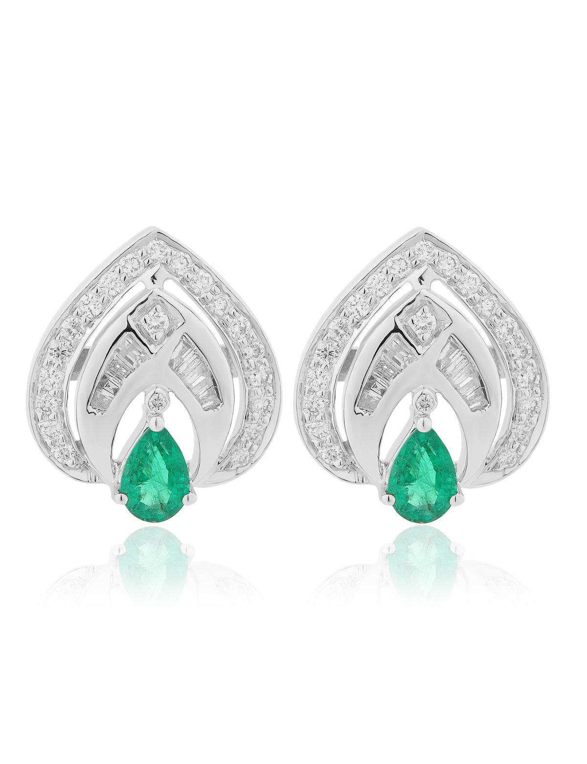 Emerald and Diamond Earring