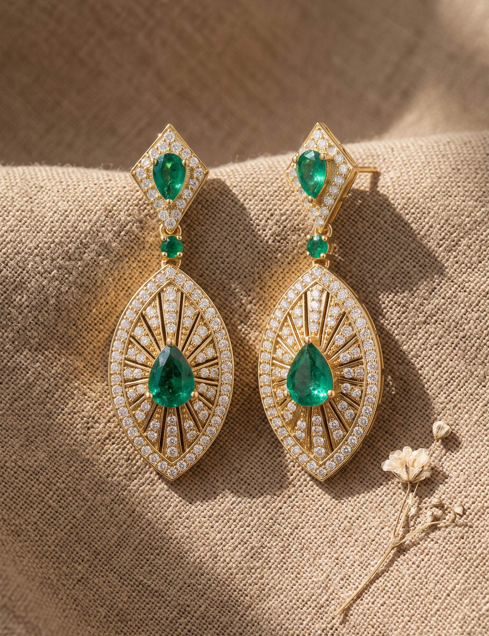 Ruby & Diamond Earrings
