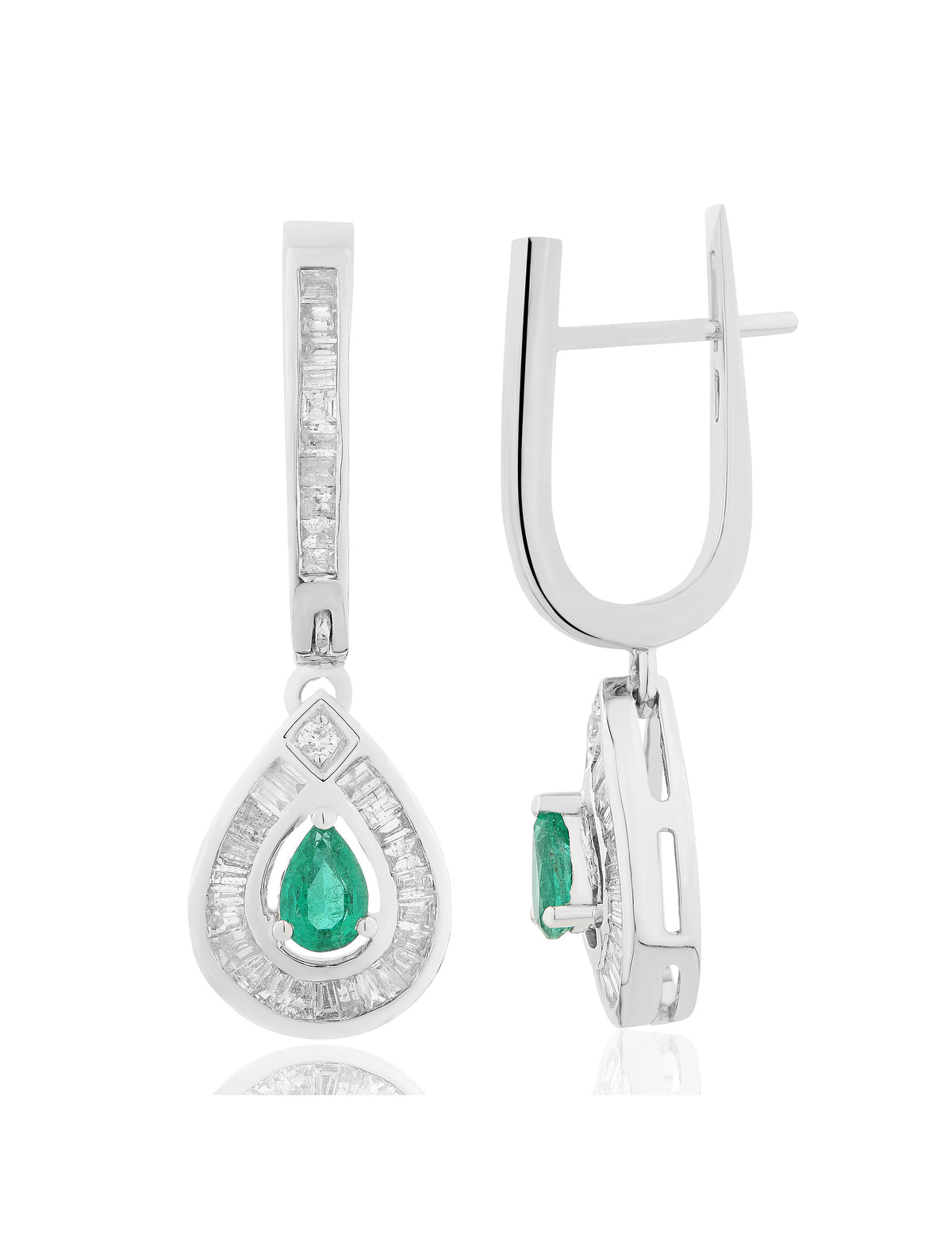 Emerald and Diamond Earring