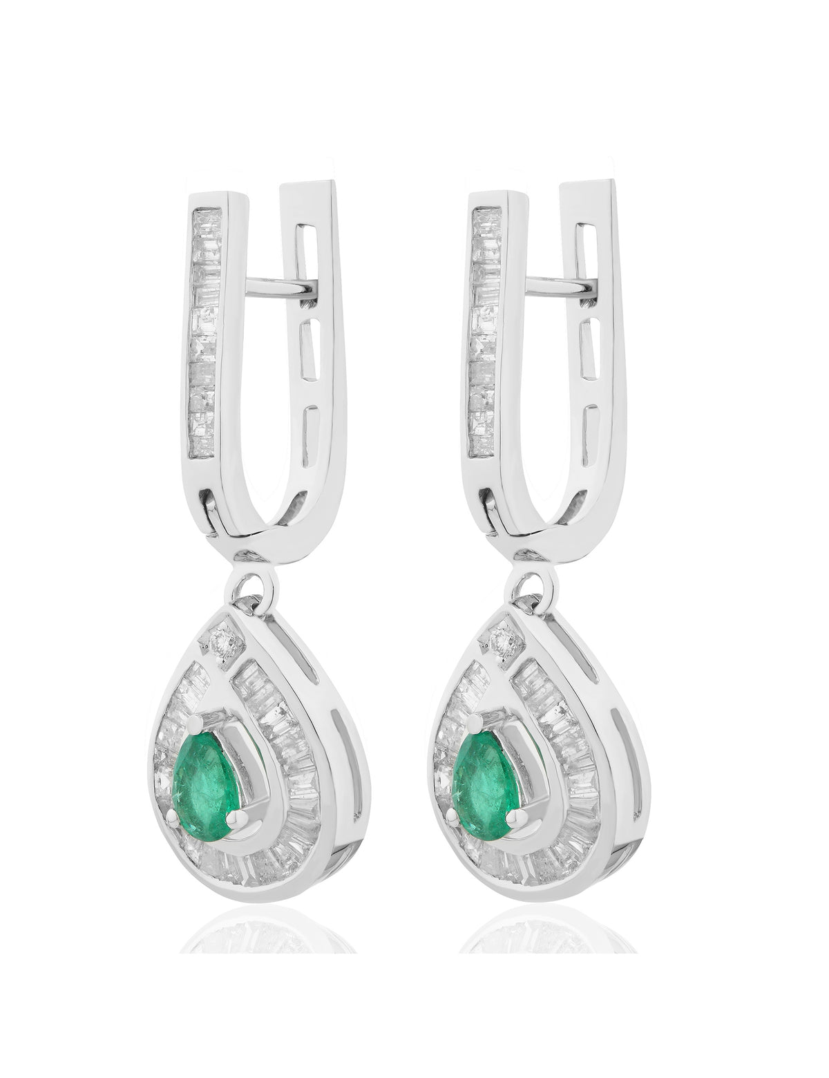 Emerald and Diamond Earring