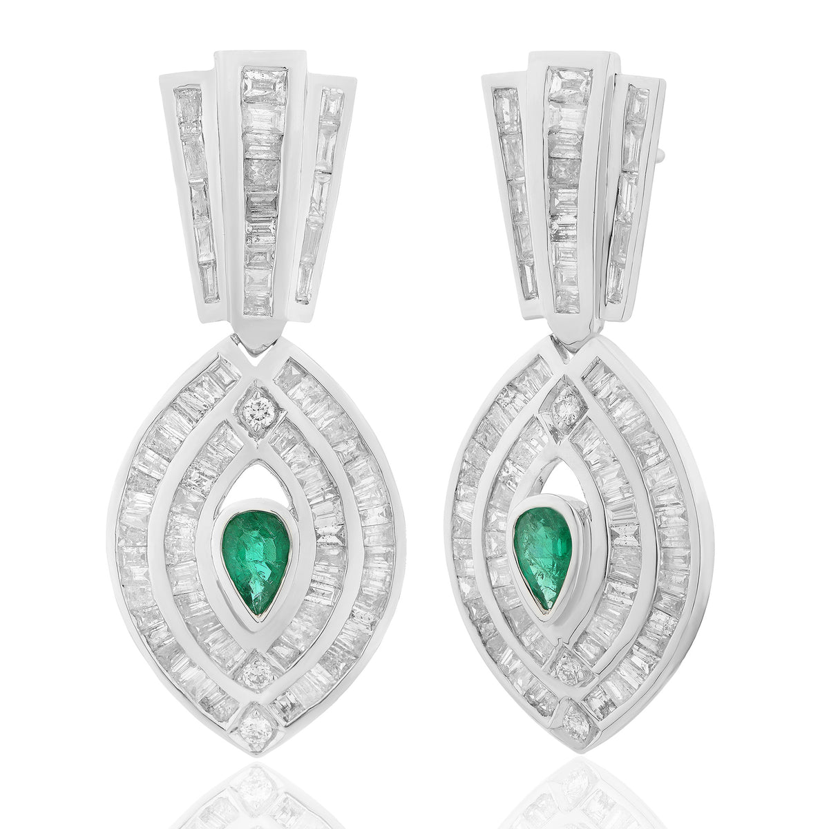 Emerald and Diamond Earring