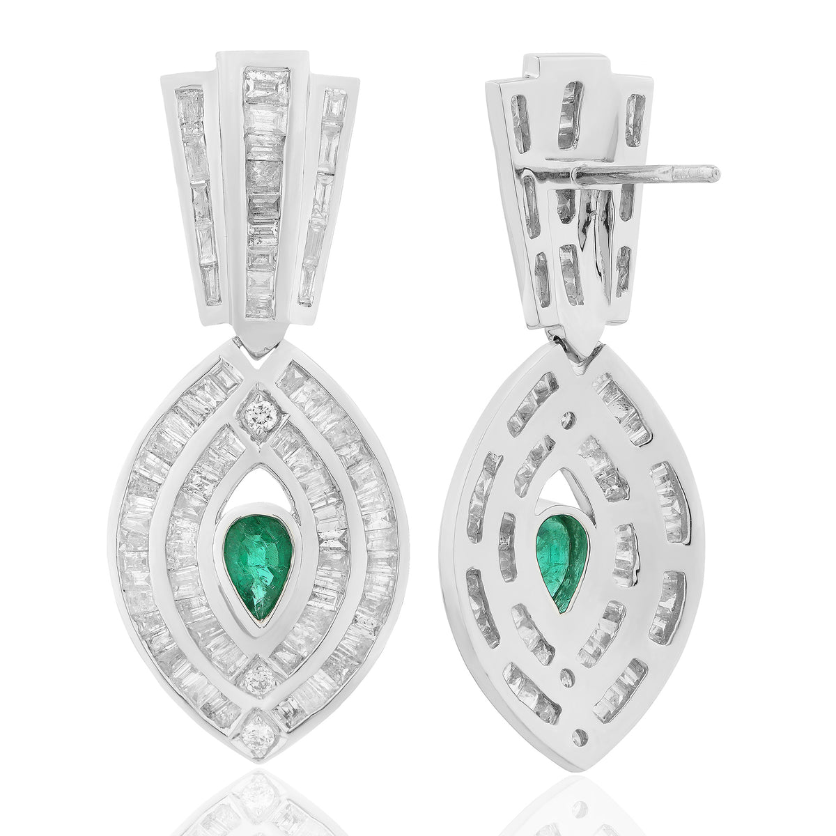 Emerald and Diamond Earring