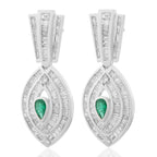 Emerald and Diamond Earring