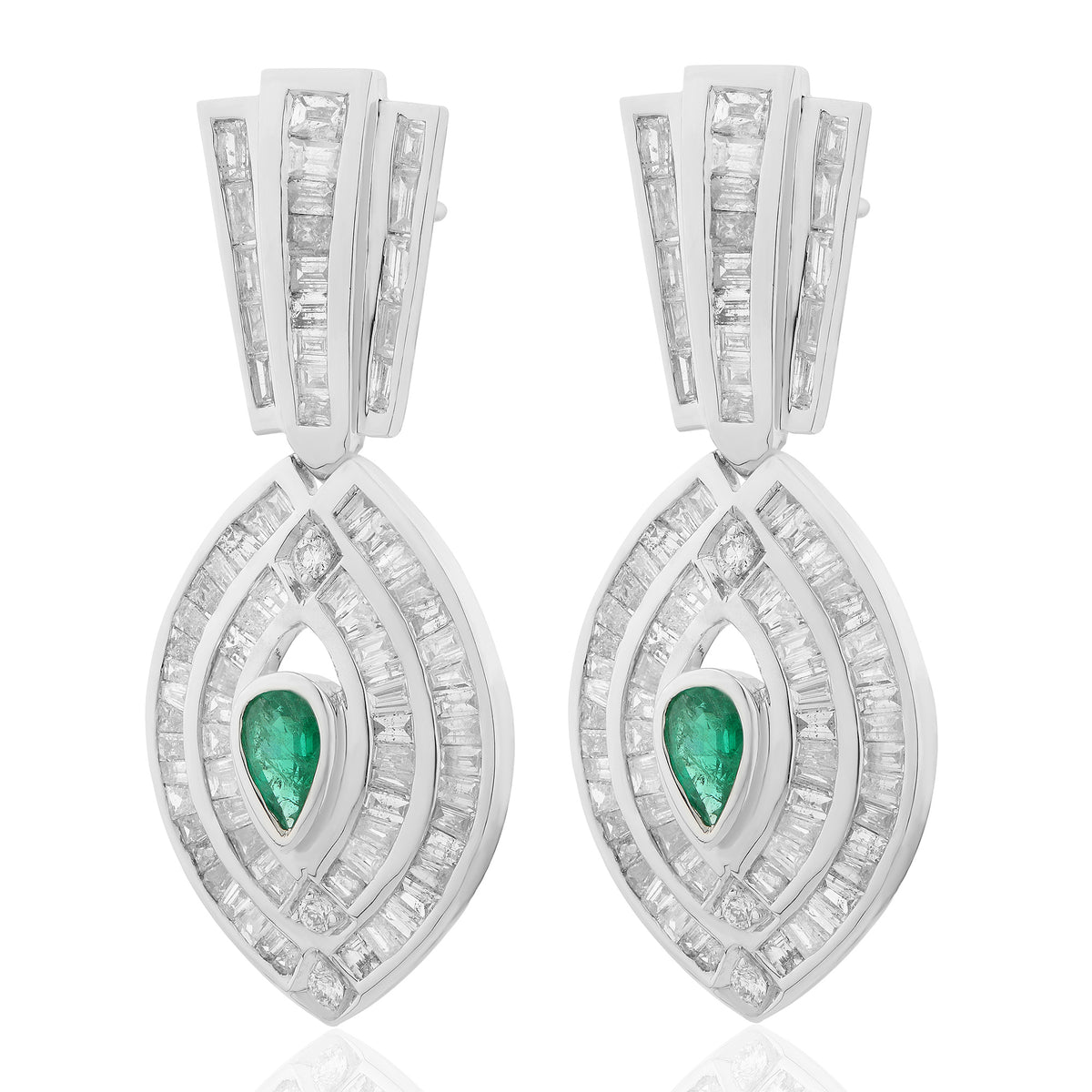 Emerald and Diamond Earring