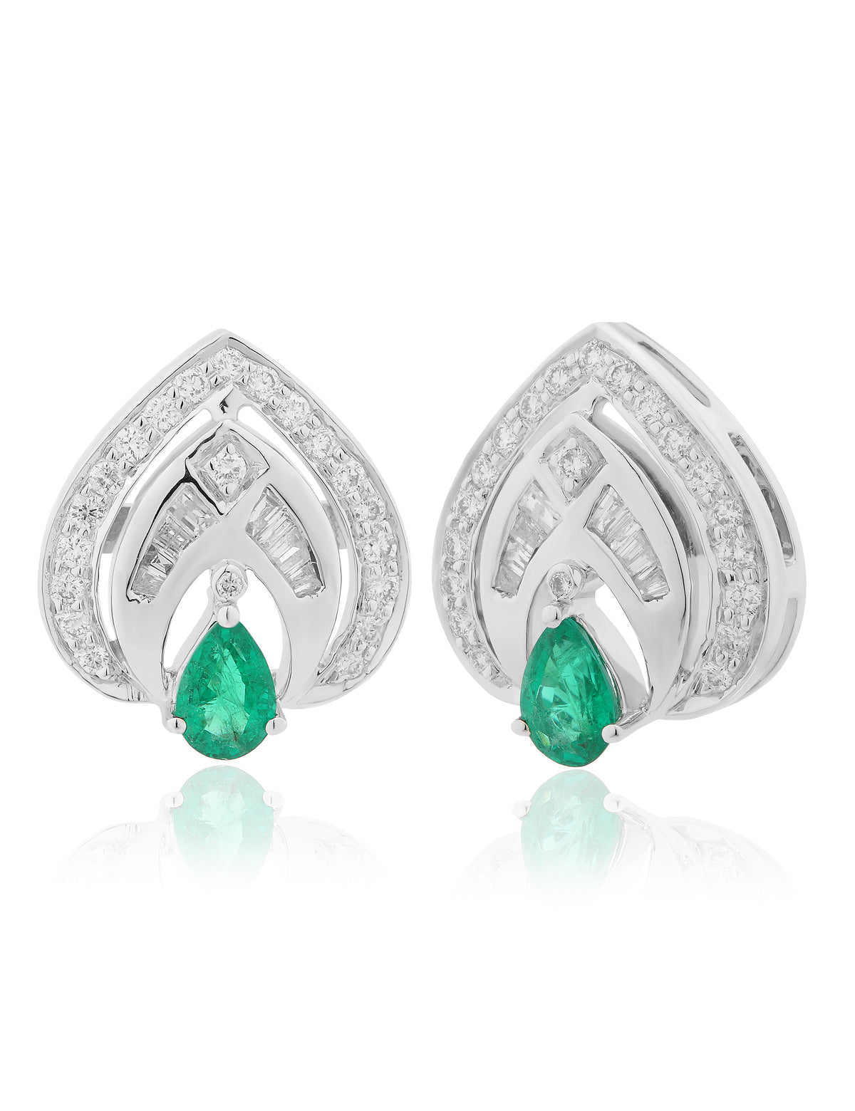Emerald and Diamond Earring