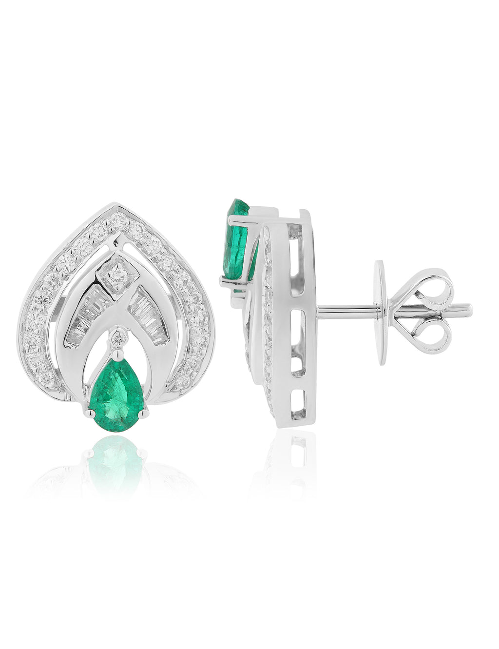 Emerald and Diamond Earring