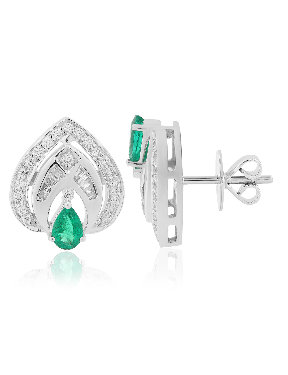Emerald and Diamond Earring