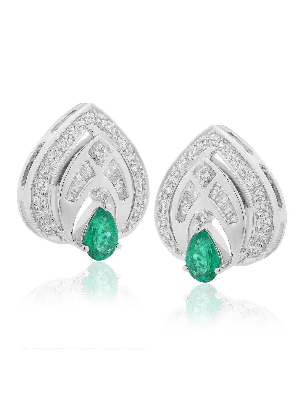 Emerald and Diamond Earring