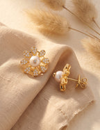 Pearl and Diamond  Earring