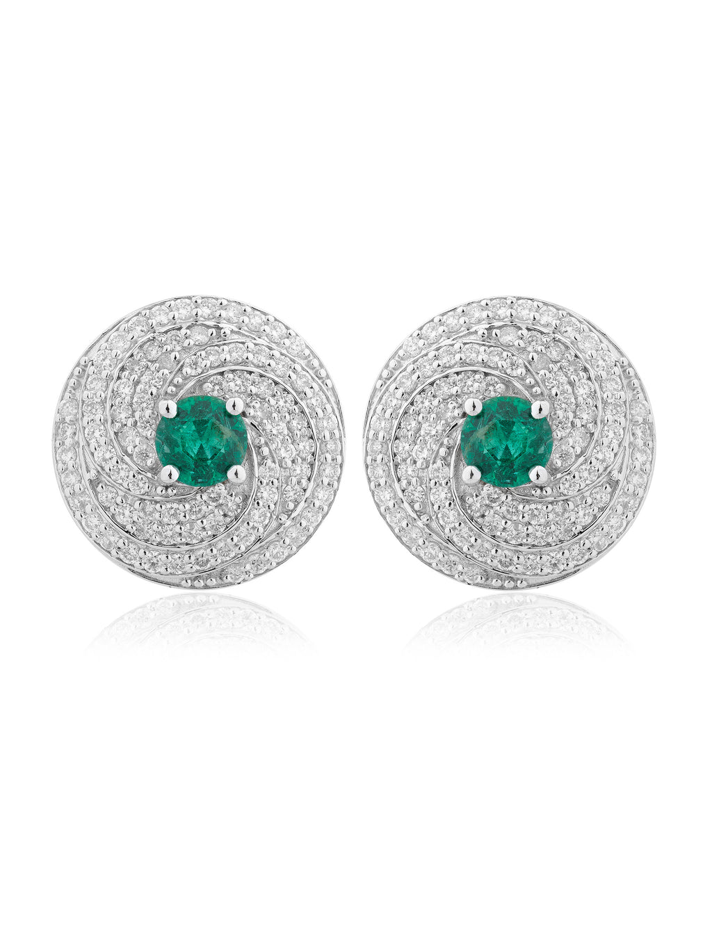 Emerald and  Diamond Earring