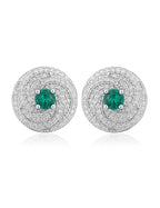 Emerald and  Diamond Earring