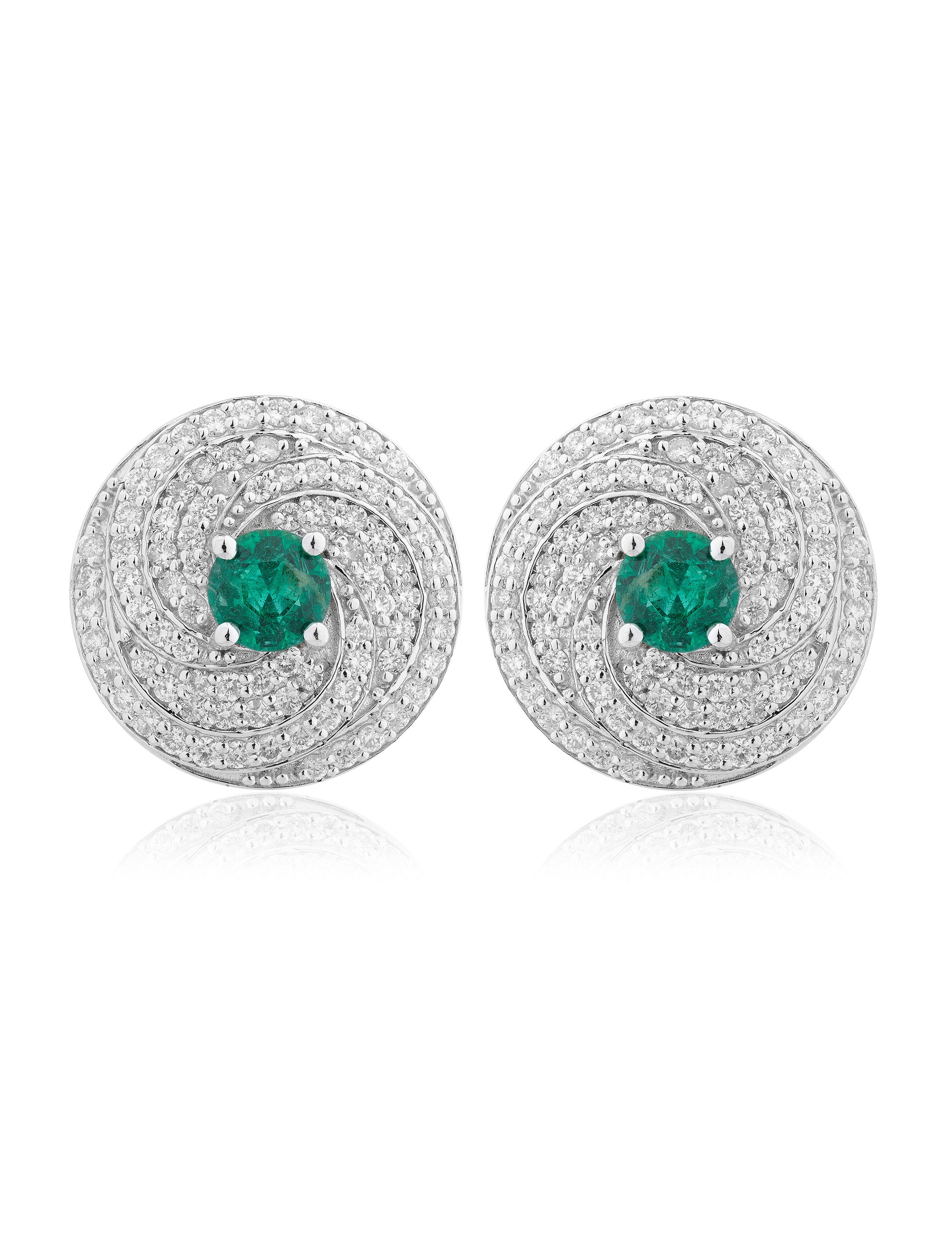 Emerald and  Diamond Earring