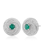 Emerald and  Diamond Earring