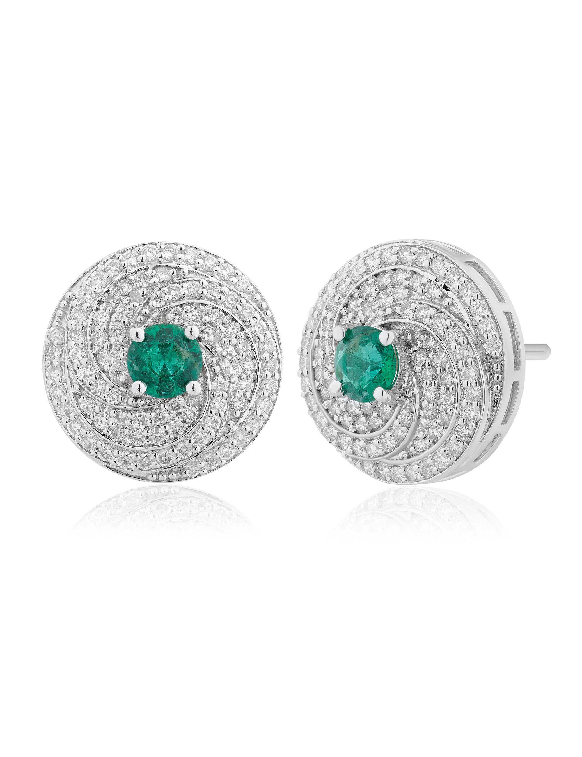 Emerald and  Diamond Earring