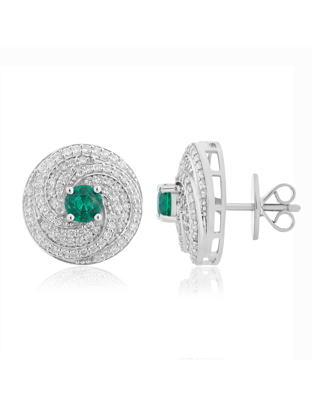 Emerald and  Diamond Earring