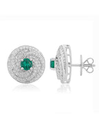 Emerald and  Diamond Earring