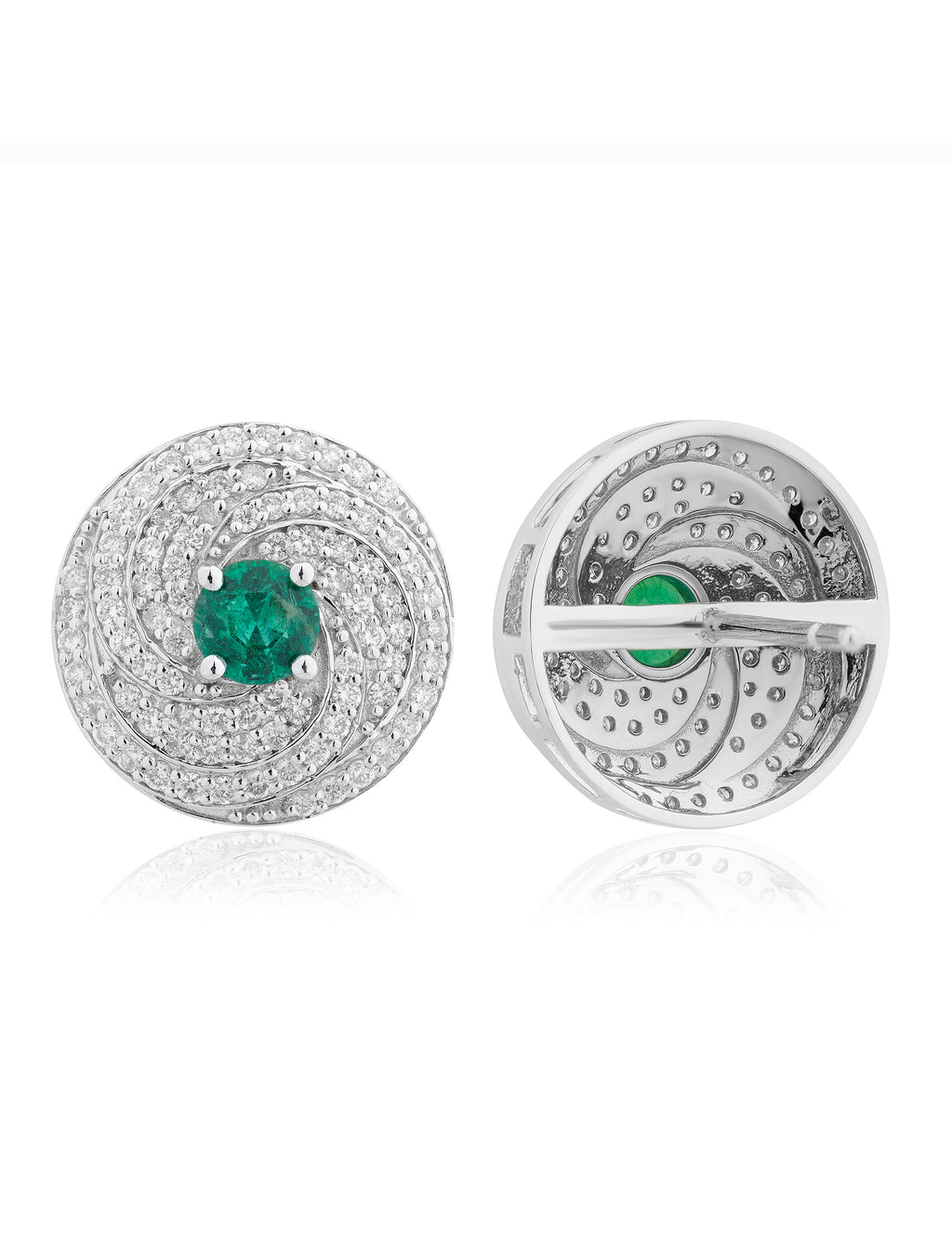 Emerald and  Diamond Earring
