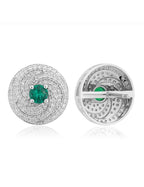 Emerald and  Diamond Earring