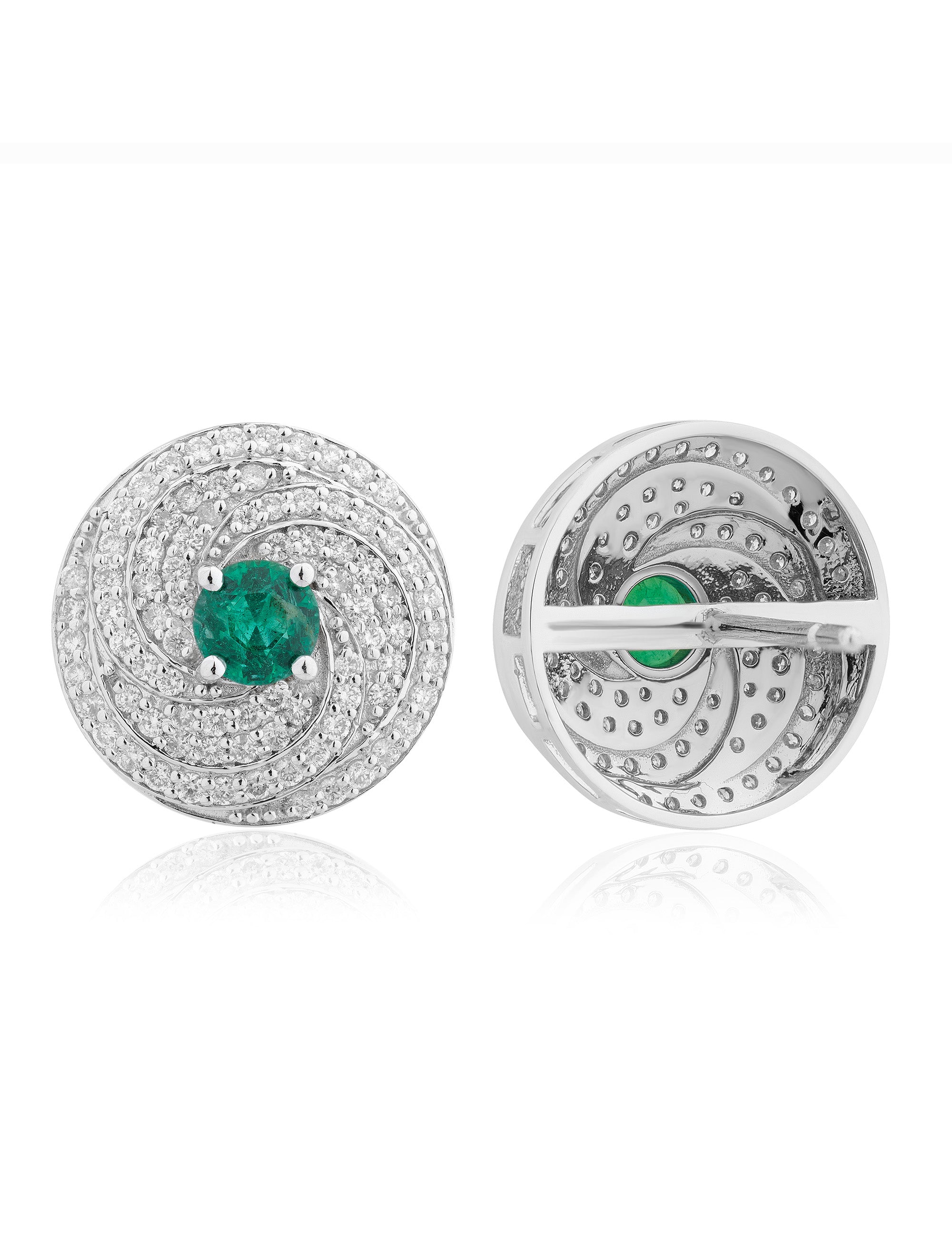 Emerald and  Diamond Earring