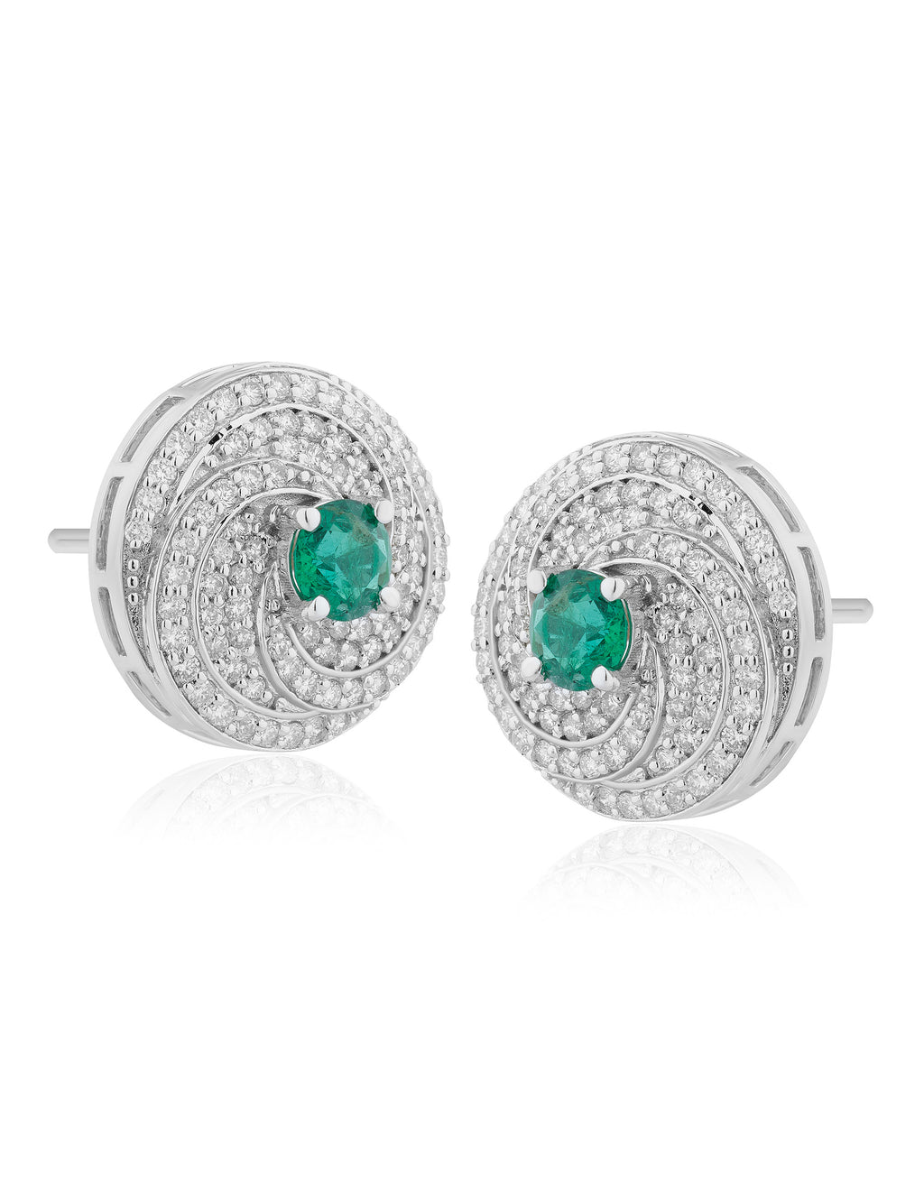 Emerald and  Diamond Earring