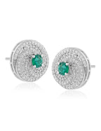 Emerald and  Diamond Earring