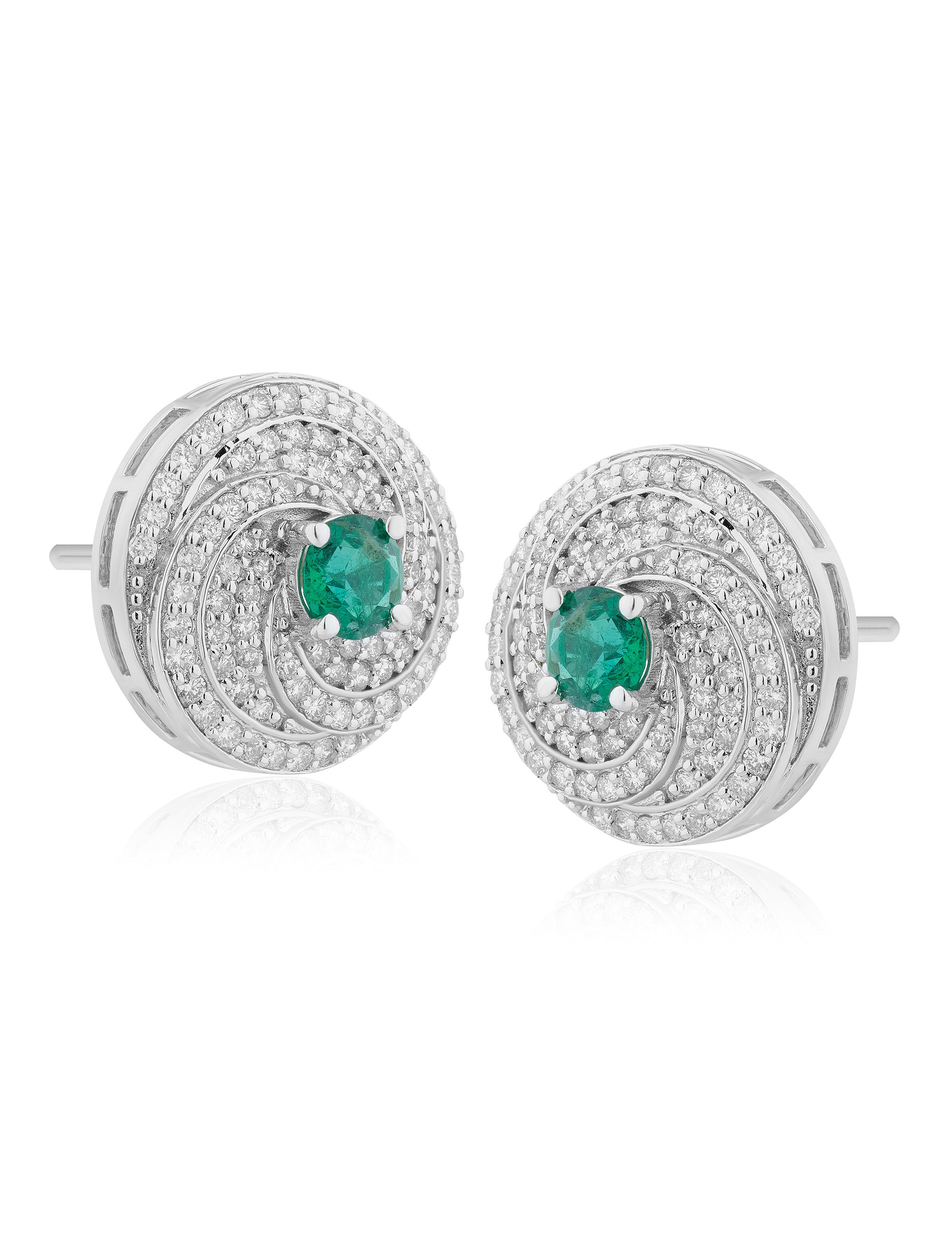 Emerald and  Diamond Earring