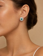 Emerald and  Diamond Earring