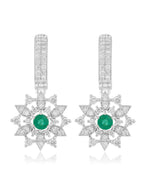 Emerald and Diamond  Earring