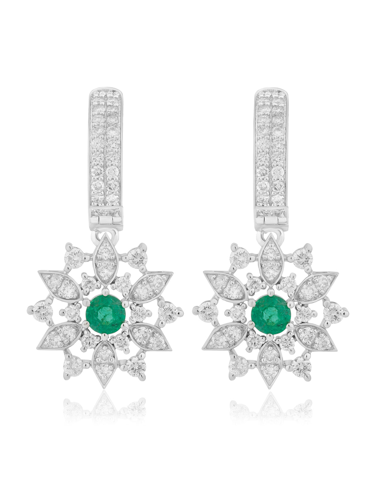 Emerald and Diamond  Earring