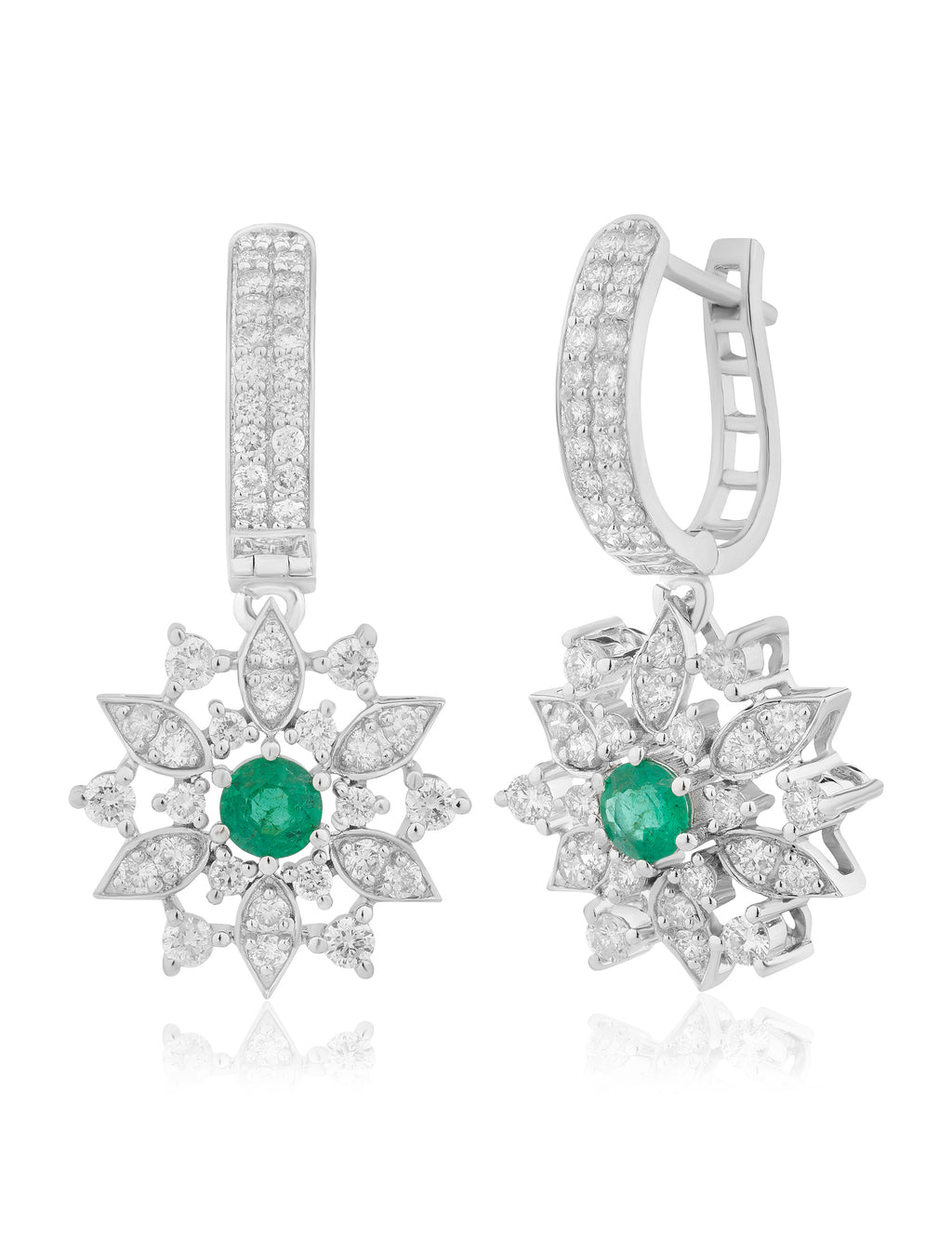 Emerald and Diamond  Earring