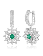Emerald and Diamond  Earring