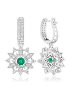 Emerald and Diamond  Earring