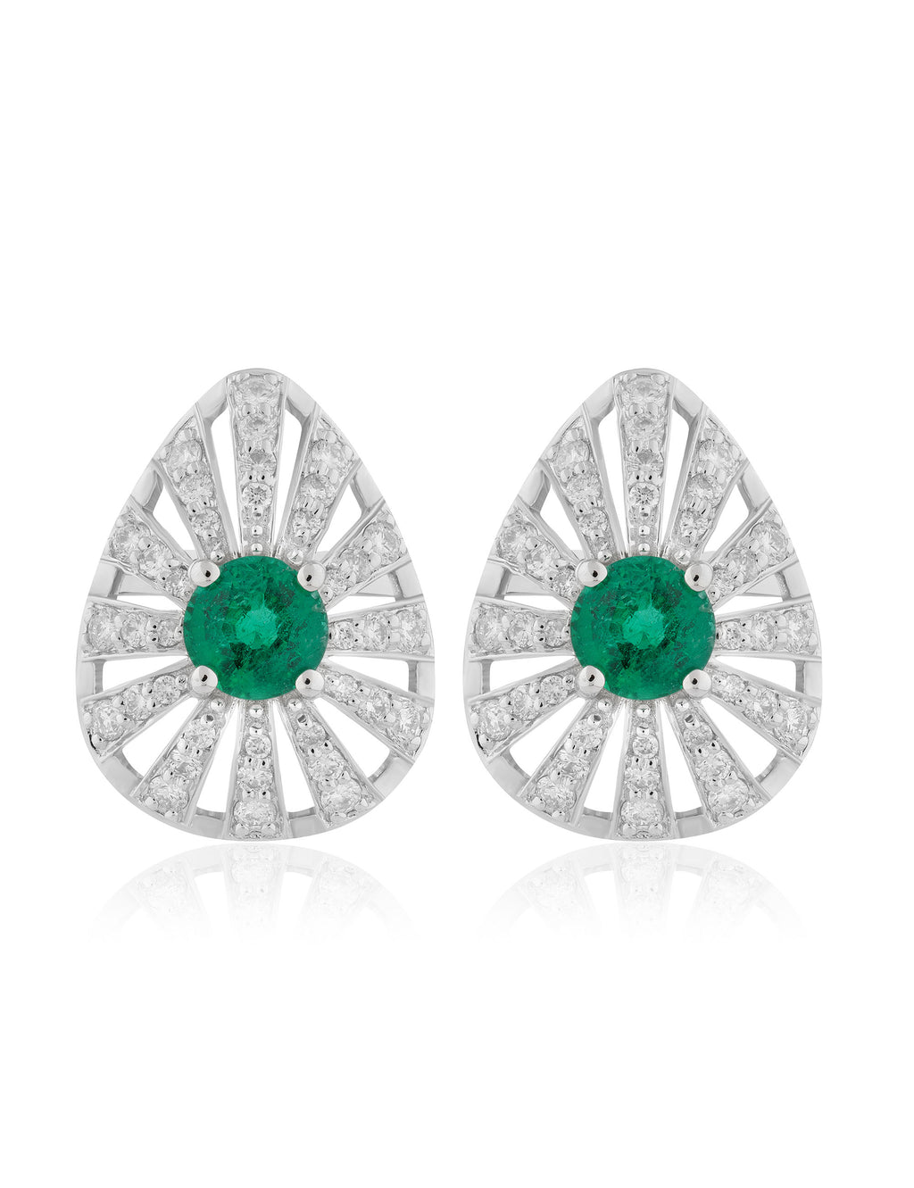 Emerald & Diamond Earrings