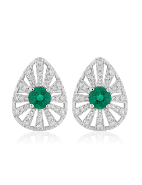 Emerald & Diamond Earrings