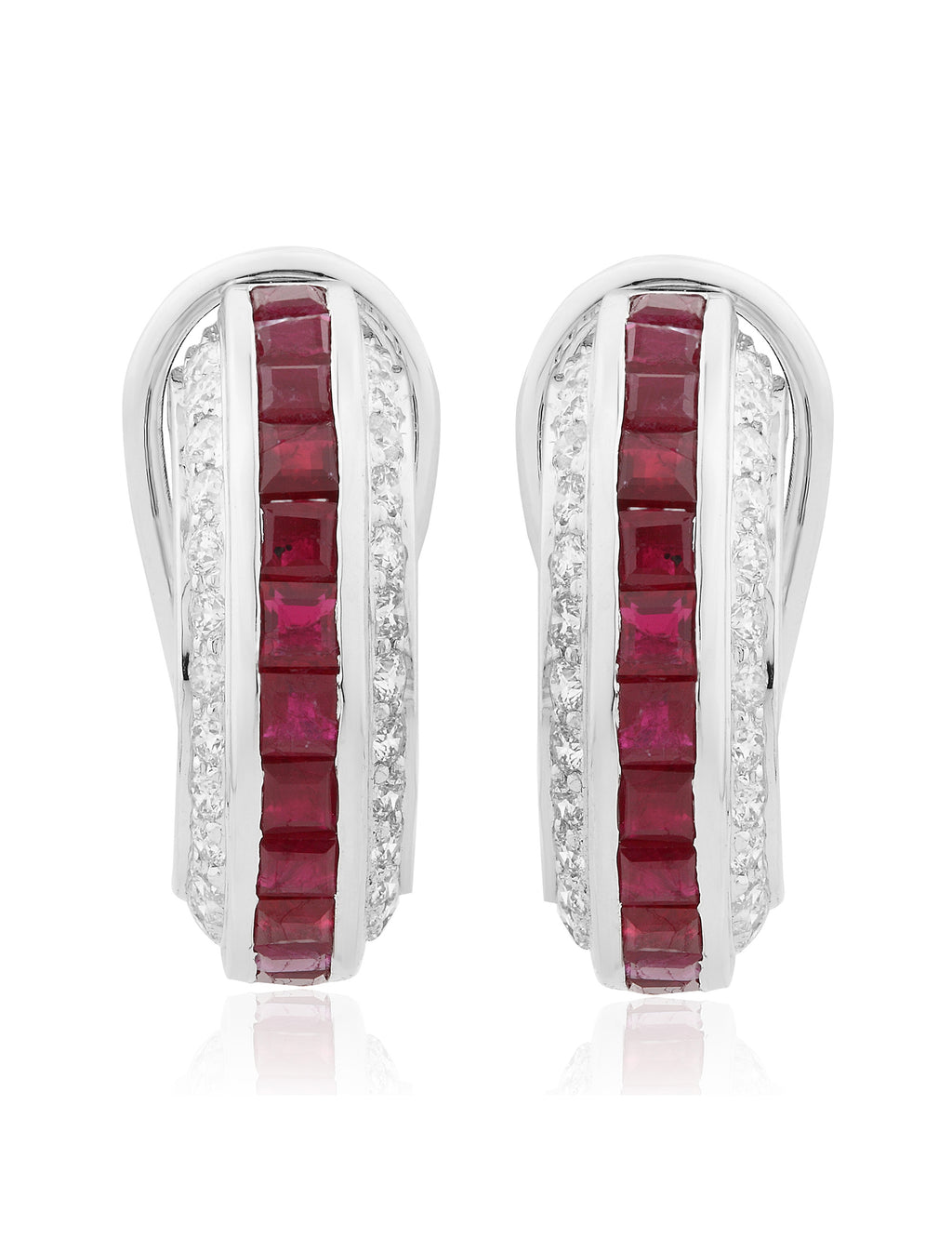 Ruby and Diamond Earring