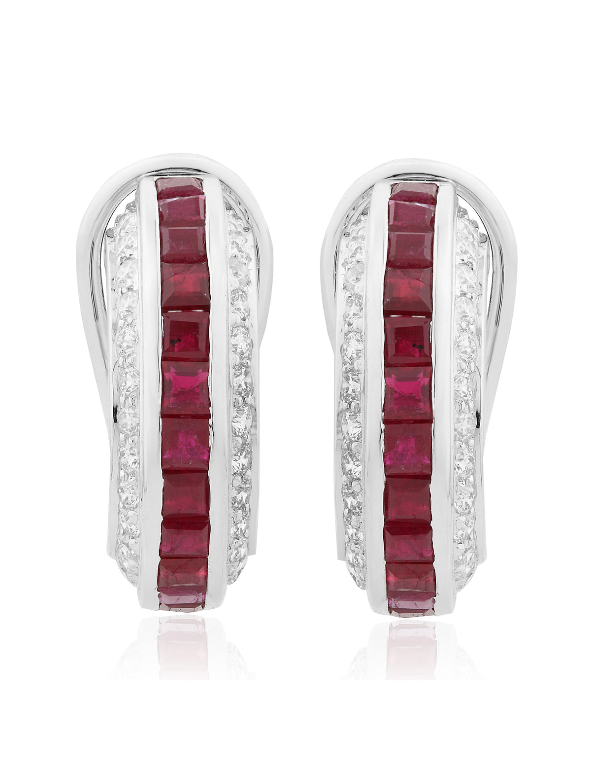 Ruby and Diamond Earring