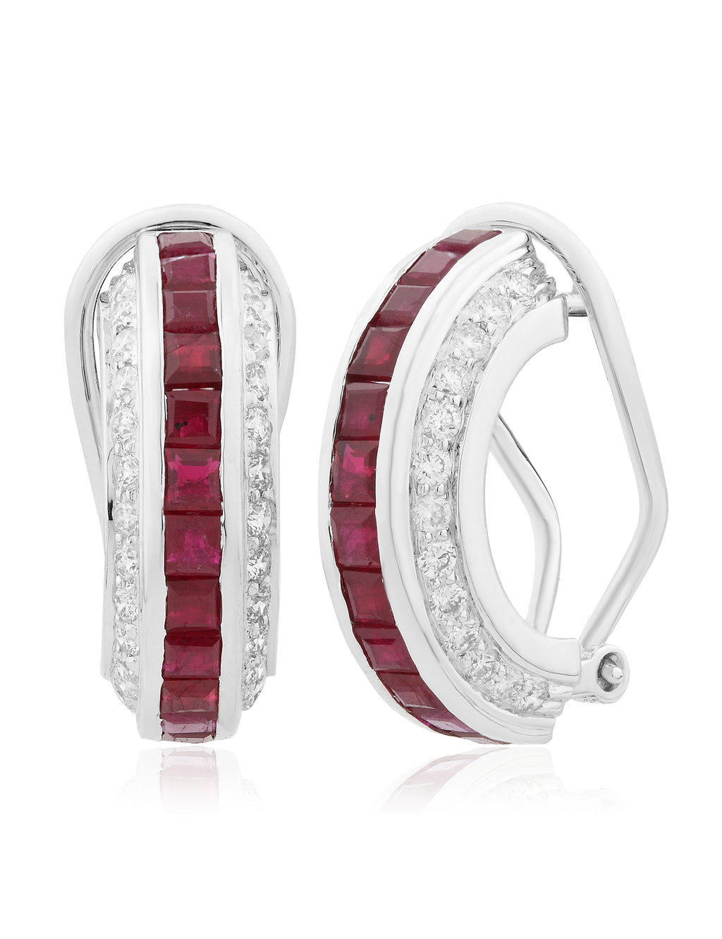 Ruby and Diamond Earring